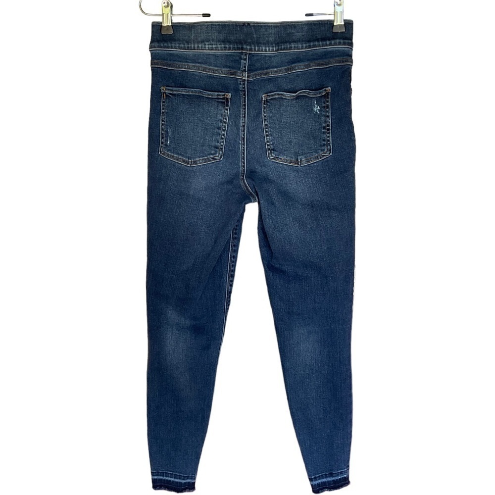 SPANX DISTRESSED ANKLE SKINNY MED WASH JEANS SIZE M - Picture 4 of 5